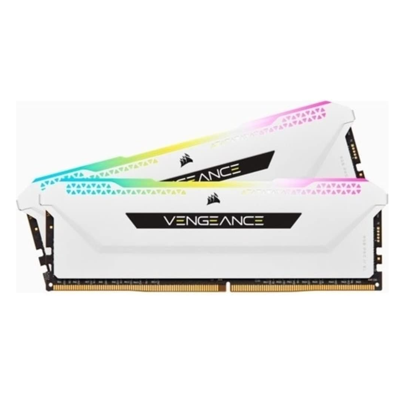 Corsair Vengeance RGB Pro SL 32GB (2x16GB) DDR4 3200 (PC4-25600) C16 1.35V Desktop Memory - White (CMH32GX4M2E3200C16W)